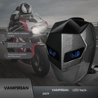 Rider Motorcycle LED Backpacks Light Bluetooth Carbon Fiber School Bags Hardshell Motorcycle Riding Full Helmet Backpack Rugzak