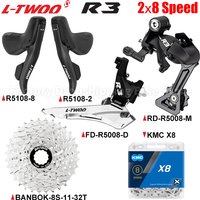 LTWOO R3 Road Bike 2x8 Speed Shifting Kits Mechanical Brake Dual Control Lever 11-25T/28T/32T Cassette X8 Chains Bicycle Parts