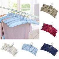 5 Pcs Satin Padded Clothes Hanger Silk Wrapped Coat Jacket Rack Shop Display Hanger
