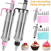 Icing Decoration Gun Set Dessert Decorating Syringe Cake Decorating Tool Cupcake Filling Injector Cake Icing Tool for Baking