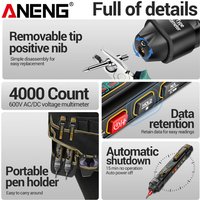 ANENG A3006A Multimeter Voltage Tester 4000 Counts Multitester NCV Diode Test Ohmer Capacitor Zero Firewire Hz Instruments Tools