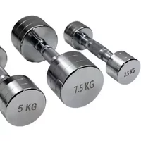 High Quality 1-10kg Adjustable Chrome Electroplating Steel Round Dumbbells for Home and Gym-Wholesale