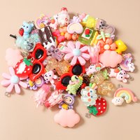 Random Mix 10/20/30pcs Colorful Resin Charms Cute Imitation Animal Fruit Food Series Pendant For DIY Jewelry Making Accessories