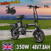 URLIFE F1L E-Bike 350W Brushless Motor 48V7.8AH Battery Adult Portable Electric Bike 14 In Tire City Commuting Electric Bicycle