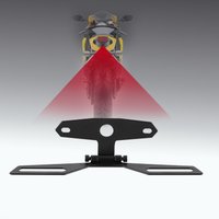 Folding License Plate Tail Light Holder Rear Bracket Mount For Motorcycle ATV