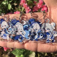 Game Furina de Fontaine Focalors Cosplay Costumes Key Chain Keychain Accessories Pendant