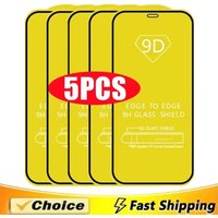 5Pcs 9D Tempered Glass For Xiaomi Redmi Note 15C 14C 14 14S 13 Pro 12 11 10 9 8 Screen Protectors For Redmi 13C 12C 10C 9C 12 9T