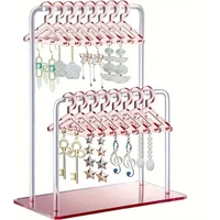16 Pcs Hangers Shaped Jewelry Holder Personalized Earrings Display Racks Hanging Clothes Stand Storage Jewelry Organizer Holders