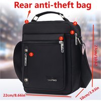 Urban, Stylish Men's Nylon Messenger Bag - Large Capacity, Casual Shoulder & Handbag with Zip Closure and Stitch Detail