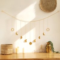 Mondphase Metall Wanddekoration Nordic Ästhetische Raumdekoration Gold Metall Girlande Kunst Garten Dekoration Kinderzimmer Schlafzimmer Geschenk