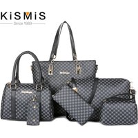 6PCS Large Capacity Tote Bags Set Women Fashion Shoulder Bag Crossbody Bag Minimalist Floral Print Handbags for Women