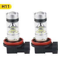 2pcs LED Headlight Bulb H4 H7 H11 LED Car Fog Light Super Bright LED Driving Lights 100W 6500K 2000LM 12V for Auto Vehicle Parts