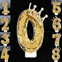 Crown Birthday Digital Candle - Smokeless Baking Cake Decor for Adult Romantic Party, Internet Celebrity Ins Ideas