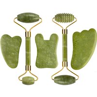 Natural Jade Roller Gua Sha Massage Set Guasha Board Comb Gouache Scraper Body Acupuncture Spa Facial Anti Aging Lifting Tools