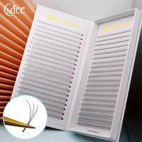 40 lignes 2D 1600 ventilateurs 20D XXL plateau ventilateurs de Volume russe tige pointue Extension de cils préfabriqués Extensions de cils à racine mince