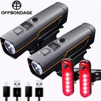 OFFBONDAGE Bicycle Light Smart Sense Light USB Rechargeable MTB Mountain Bicycle Lamp 300LM Bike Headlight Cycling Rear Light