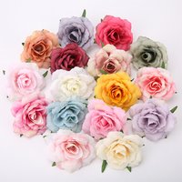 5/10Pcs 6CM Artificial Flowers DIY Candy Box Cake Home Decor Christmas Decorative Wreaths Wedding Party Garden Silk Fake Rose