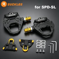 BUCKLOS Road Bike Pedals for SPD-SL Bicycle Self-Locking Pedal with Cleats Wear Resistant Bike Racing Clipless Pedals Ultralight