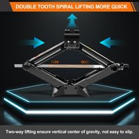 BRIEFNESS 2 Ton Scissor Jack Set,Car SUV Auto Jack Kit with Extendable Wheel Wrench,Labor-Saving Repair & Tire Replacement Tool