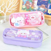 High-value, Simple, Cute, Large-capacity Pencil Bag, Cute Stationery Rack Bag, Zippered Pencil Bag, Learning and Office Supplies