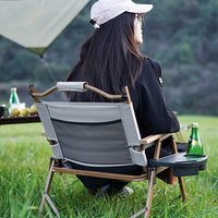 For Patio Chair Lounge Camping Outdoor Hiking Portable Recliner with Cup Holder Snack Tray And Accessory Slots Mobile Phone Slot