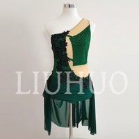 LIUHUO Girls Lyrical Dance Dress Women Performance Competitive Pole Dance Skirt Handmade BD3563