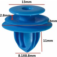 20Pcs For 8.1X8.8mm Car Door Panel Guard Wheel Arch Clip Auto Trim Retainer Fasteners For Lexus For Toyota Camry 90467-10167 D26