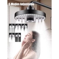 New 5 Modes Adjustable Rainfall Shower Head High-pressure Large Flow Top Spray 175mm Ceiling Mounted Supercharge Bathroom Shower