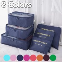 6 teile/los Reisetasche Kleidung Schuh Veranstalter Reisen Kompression Verpackung Würfel Koffer Gepäck Veranstalter Home Storage