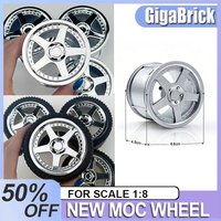 CADA F40 Unique Striking Wheels Hub and Tyres CBuilding Bricks Accessory For All Vehicle Including 42083 42056 42115 Toys Model