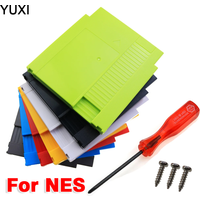 1Pcs Plastic Game Cartridge Shell Case For NES 60Pin To 72Pin Game Card Cover Screws Kit Colorful Replacement Accessories