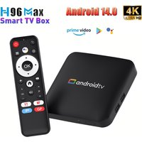 H96 MAX Amlogic S905L3 Androidtv 14.0 AI TV Box 4K Video Decording 2.4G/5G WiFi BT4.0+ Google Voice Assistant Home Set Top Box