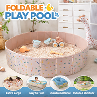 Multi-Functional Folding Play Pool Ball Pit With Drain Valve Game Fence Indoor Outdoor Swimming And Play Area