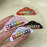 2/4/6PCS Mood Expression Pins for Women Men My Social Battery Brooches on Clothes Funny Alloy Badge Gifts