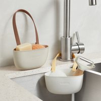 Kitchen Silicone Sink Sponges Soap Holder Bathroom Dish Drain Water Basket Storage Drying Rack Accessories Organizer