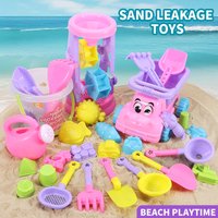 Beach Sand Play Sets Kids with Truck Sandbox Shovel Animal Molds Accessories Child Outdoor Water Games Baby Boys Girls Kids Gift