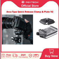 PGYTECH Quick Release Plate & Clamp V2, Arca Swiss Plate Camera Mount with 1/4" to 3/8" Screw Thread for Sony/Nikon/Fuji/Canon/