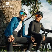 AliExpress ROCKBROS Winter Cycling Jersey Men High Elastic Diamond Thermal Fleece Bike Coat Non-Slip Comfortable Cycling Jacket Clothing