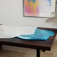 Large 61cm Irregular tray epoxy resin silicone mold Wave table River table silicone mold DIY Ocean Crystal Resin Casting mold