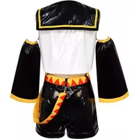 2026Anime black and yellow patent leather uniforms, cyberpunk Halloween idol stage