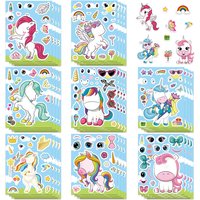 8PCS Unicorns Stickers Decals for Phone Laptop Notebook Suitcase Guitar DIY Cartoon Aesthetic Stickers