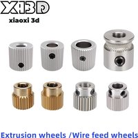 1 PCS Mk7 MK8 Extrusion Gear 26/36/40 Tooth Teeth Brass or Stainless Steel Drive Gear Feeding Gear Wheel for 3D Printer Extruder