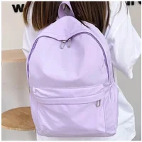High Quality New Waterproof Nylon Women Backpack Female Travel Bag Backpacks Schoolbag for Teenage Girls Solid Color Bookbag