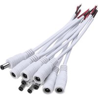DC Power Connector Pigtail Barrel Plug Cable 2.1mm x 5.5mm Male Female 15CM Wire For IP Camera Power Supply Adapter LED Strip