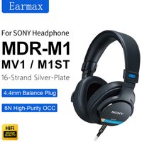 For SONY MDR-M1 MV1 M1ST 4.4mm Balanced 4-Pin XLR Balanced 16-Strand Single Crystal Copper Silver-Plated Headphones HIFI Cable