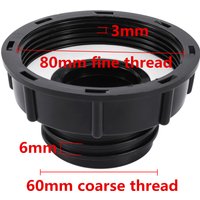 IBC Adapter S80x3*S60X6 IBC Tank Connector Adapter Outlet Reducing Replacement Garden Water Connectors Black 1Pc