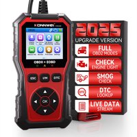 2025 KONNWEi Car OBDII Fault Scanner Engine Fault Code Clear Reader Battery Test Oxygen Sensor Detection Car OBD Diagnostic Tool