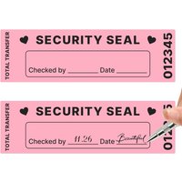 10x Tamper Evident Warranty Void Security Pink Stickers Total Transfer silvery Labels with Serial Numbers