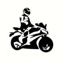 AliExpress NONE 1PC Motorcycle Rider Silhouette Sticker, Waterproof Vinyl Decal for Bike Car Helmet Decoration