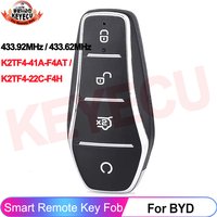 KEYECU 433.92MHz / 433.62MHz ID46 Chip For BYD Qin PLUS DM-i Qin PLUS EV Yuan PLUS SONG L DM-i 4 Buttons Smart Car Remote Key